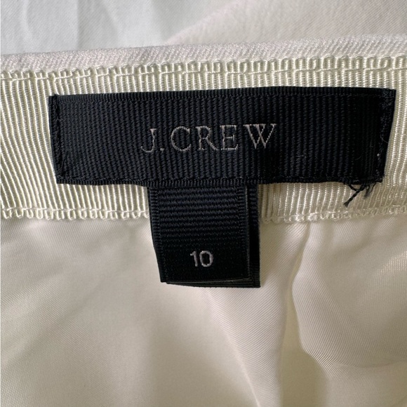 J Crew White A line Skirt Size 10 Neutral Minimalist - Picture 13 of 13